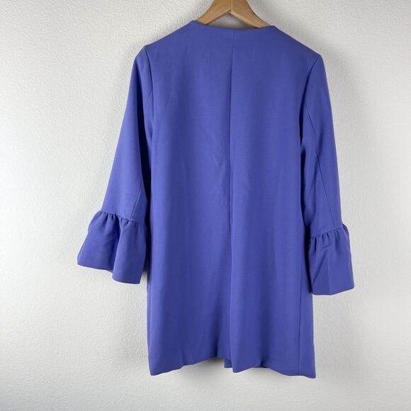 Patty Kim Kelly Jacket Womens Small Periwinkle Flutter Sleeve Open Front Classic - Picture 10 of 14